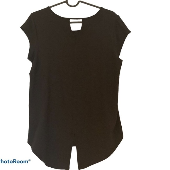 Max Studio black cap sleeves top Sz S - Picture 12 of 12
